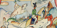 Картина Василия Кандинского "Сцена с офицером". 1917 / Фото: предоставлено пресс-службой Музея русского импрессионизма - ИА Амител