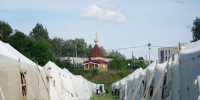 Завершает работу палаточный городок для паломников, прибывших на Дивеевские торжества - Нижегородская епархия
