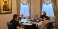 В Епархиальном управлении прошла встреча епископа Мефодия с руководителем Миссионерского центра ПСТГУ - Альметьевская Епархия