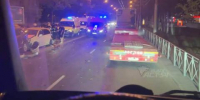 Вечером в Новосибирске самосвал Scania и еще четыре автомобиля стали участниками массового ДТП - Baikal24.Ru