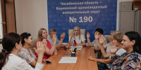 На фото: члены ТИК голосуют - Коркинский муниципальный округ