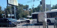 В центре Воронежа образовалась пробка из-за сломавшегося автобуса - МОЁ! Online