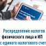 Распределение налогов физического лица и ИП  с единого налогового счета - Давлекановский район