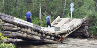 Мост через реку обрушился в Чемальском районе - Altai-Info.com