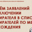 Приём заявлений о включении избирателя в список избирателей по месту нахождения.. - Каратузский район
