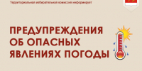 ПРЕДУПРЕЖДЕНИЯ ОБ ОПАСНЫХ ЯВЛЕНИЯХ ПОГОДЫ. - Каратузский район