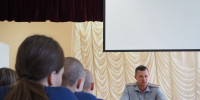 Об учебе и службе, а также о курсантском товариществе с первокурсниками поговорил заместитель начальника института - СЮИ ФСИН России