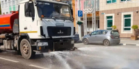 В Старом Осколе ведётся полив автомобильных дорог. - Старооскольский городской округ
