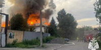 В Новокузнецке сгорело здание бывшей автошколы - ГТРК Кузбасс