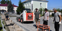 Дорожные строители приступили к обустройству тротуаров в центре Чернянки - Сетевое издание Приосколье 31