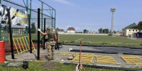 На «Локомотиве» монтируют площадку для воркаута - Michurinsk68.Ru