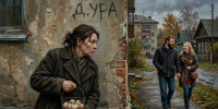 Женщина закидывает окна соперницы яйцами, пишет оскорбления на стенах дома | Источник: Юрий Орлов / Городские медиа - 161.Ru