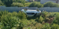 В Курумоче после ДТП один из автомобилей улетел в кювет - Волга Ньюс
