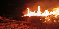 Мощный пожар произошел на пилораме в Нижегородской области - фото 1 - vGorodeN.Ru