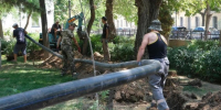 В Морском саду в Астрахани модернизируют систему полива - Астрахань 24