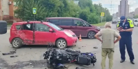 В центре Томска произошло ДТП с участием мотоцикла: есть пострадавшие - ГТРК Томск