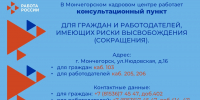 В Мончегорском кадровом центре работает консультационный пункт - Город Мончегорск