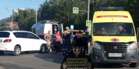 На Павловском тракте в Барнауле мотоцикл попал в аварию - Сетевое издание Толк