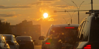 пробка, дорога, закат - V-Kurse.Ru