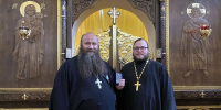 Благочинный Навлинского церковного округа вручил медали Министерства обороны РФ «За помощь фронту» иерею Олегу Цыбанкову и ИП Косенкову Н.И. - Навлинское благочиние