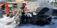 В Туле на улице Оборонной сгорела легковушка - ТК Первый Тульский