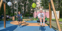 Две обновленные детские площадки открыли на улицах Кирова и Парковой - Подольск.Ру