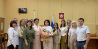 Торжественное поздравление с юбилеем председателя суда Ибрагимовой Регины Ринатовны - Октябрьский районный суд