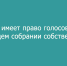 Кто имеет право голосовать на общем собрании собственников - Народное слово