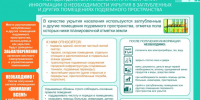 Порядок действия населения при получении информации  о необходимости укрытия в заглубленных и других помещениях подземного пространства. - Козульский район