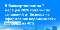 В Башкортостане за 7 месяцев 2026 года число заявлений от бизнеса на оформление недвижимости выросло на 48% - Давлекановский район