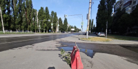 Одесную от Александра Невского в Липецке — провал на дороге - Gorod48.ru