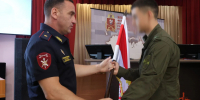 Начальник Управления Росгвардии по Иркутской области вручил знамя ведомства военно-патриотического центру «Вымпел-Байкал» - Росгвардия
