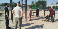Спортсмены из Геническа и Каховки провели тренировку на новой спортплощадке в Федоровке - Херсонское агентство новостей