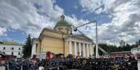 На территории Данилова монастыря в Москве прошло демонстрационное пожарно-тактическое учение - ГУ МЧС России по г. Москве