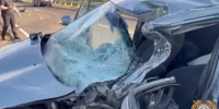Автомобиль Hyundai Elantra после ДТП. Скриншот видео Госавтоинспекции Иркутской области - Irk.Ru