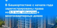 В Башкортостане с начала года зарегистрированы права на 3,3 тыс. объектов в многоквартирных домах - Давлекановский район