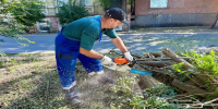 Устранение последствий непогоды. Фото Дианы Мацко - RuffNews.Ru