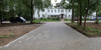 В Кирилловской ЦРБ завершается первый этап благоустройства территории - Правительство Вологодской области