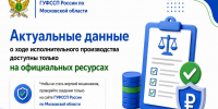 Актуальные данные о ходе исполнительного производства доступны только на официальных ресурсах - УФССП МО
