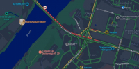 Огромная пробка образовалась на Мызинском мосту из-за ДТП - фото 1 - vGorodeN.Ru