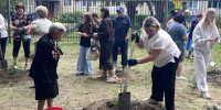 На Левобережье заложили Аллею Памяти героям-землякам, погибшим в ходе специальной военной операции. - Администрация города