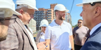 Председатель Думы Иркутска вместе с мэром города и губернатором посетили строящуюся школу в микрорайоне Союз - КП-Иркутск