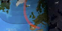 Крым на карте мира / Фото: стоп-кадр с видео-трансляции NASA - ИА Амител