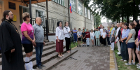 В День физкультурника благочинный Навлинского церковного округа принял участие в торжественном мероприятии и открытии новой спортивной площадки - Навлинское благочиние