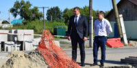 Глава Кургана Антон Науменко проинспектировал ход замены водовода на улице Панфилова - Новый мир