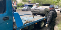 В Кировском округе продолжается работа по выносу бесхозяйных автомобилей. - Администрация города