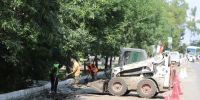 На бульваре Гагарина в Иркутске начали ремонтировать тротуар - КП-Иркутск