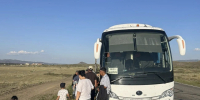 Рейсовый автобус слетел в кювет - ИА Хакасия