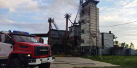 Тушение пожара на зерноскладе в селе Семенниково - Газета Красноярский рабочий