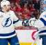 Андрей Василевский (справа) и защитник «Тампы» Эрик Чернак. Фото: Tampa Bay Lightning/x.com - Ямал-Медиа